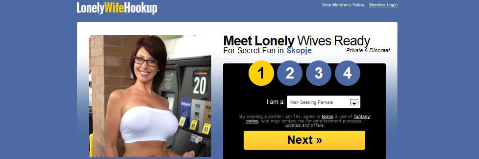 LonelyWifeHookup main page
